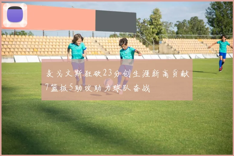 麦戈文斯狂砍23分创生涯新高贡献7篮板5助攻助力球队奋战