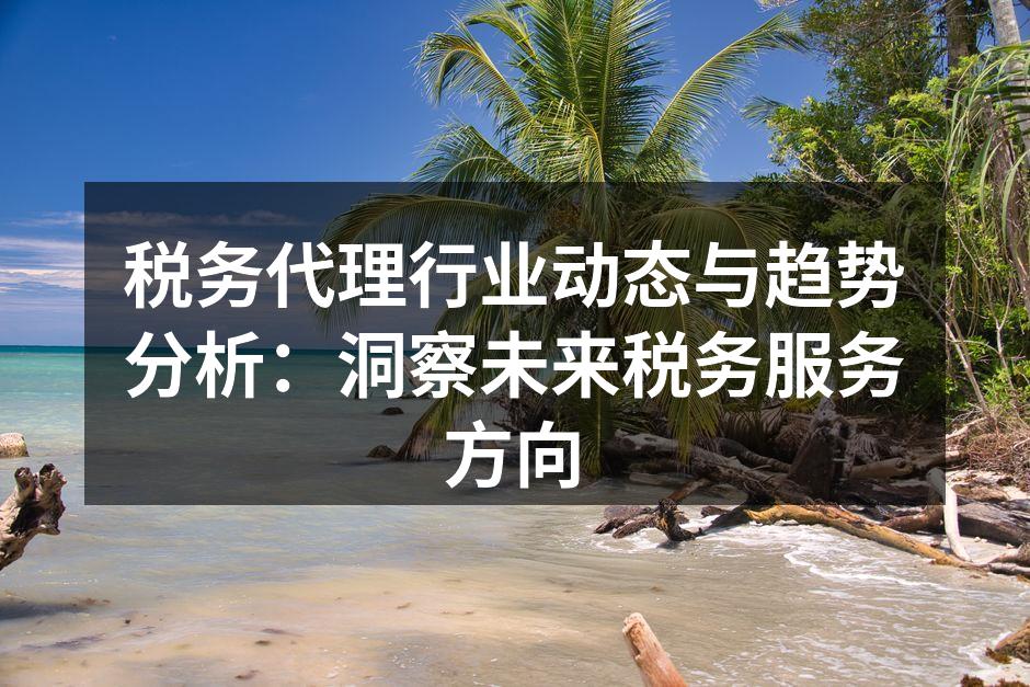 税务代理行业动态与趋势分析：洞察未来税务服务方向